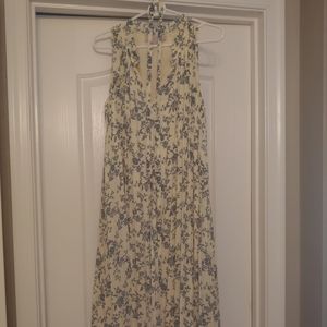 Pale yellow floral dress